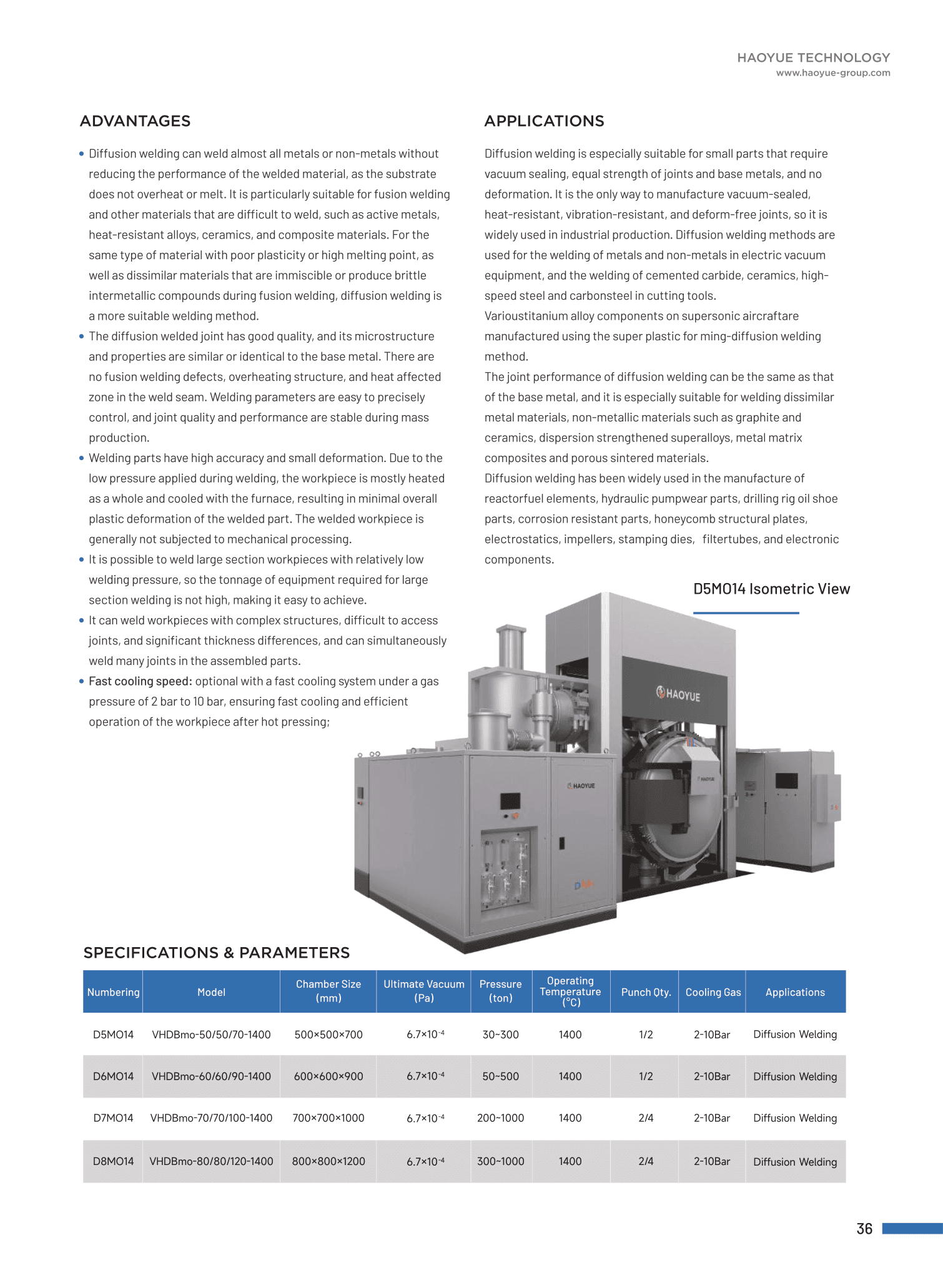D Series diffusion welding furnace brochure page 3