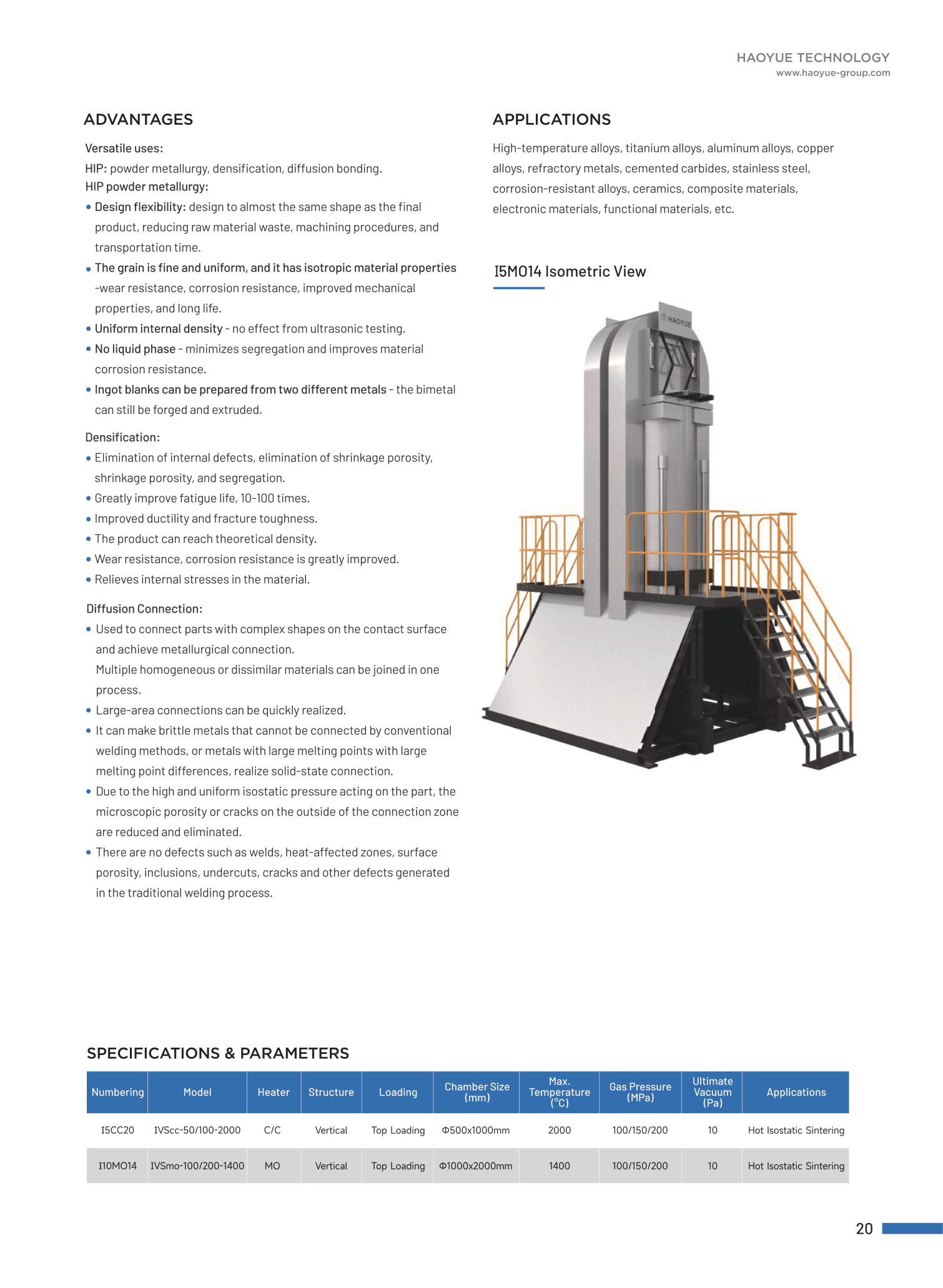 I Series HIP furnace brochure page 3