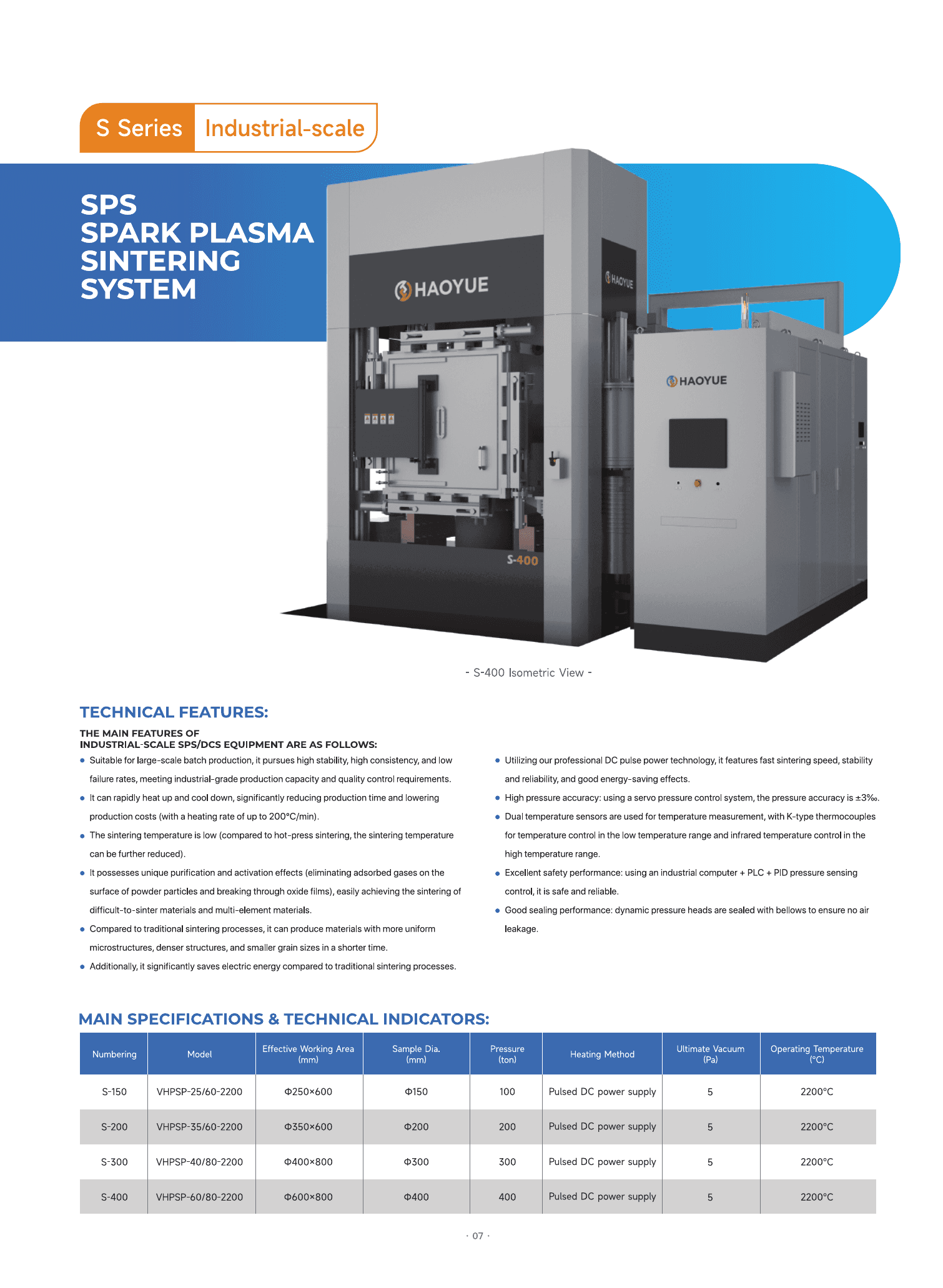 S Series SPS furnace brochure page 8