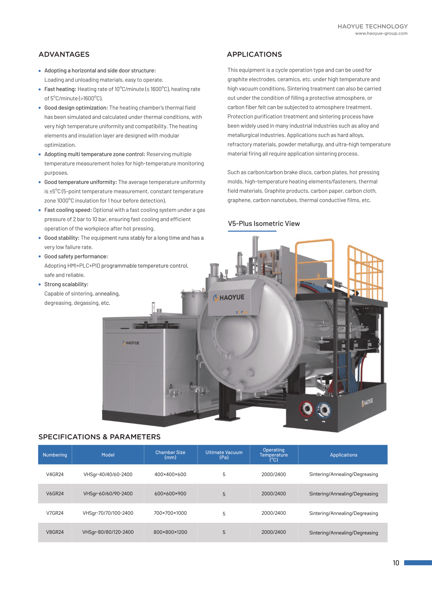 V Series vacuum furnace brochure page 3