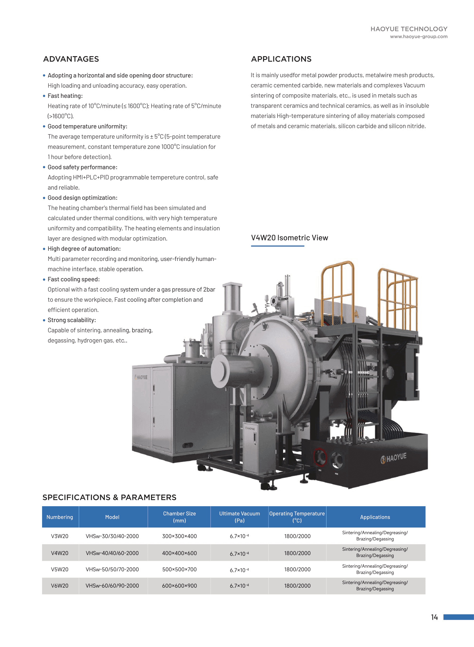 V Series vacuum furnace brochure page 7