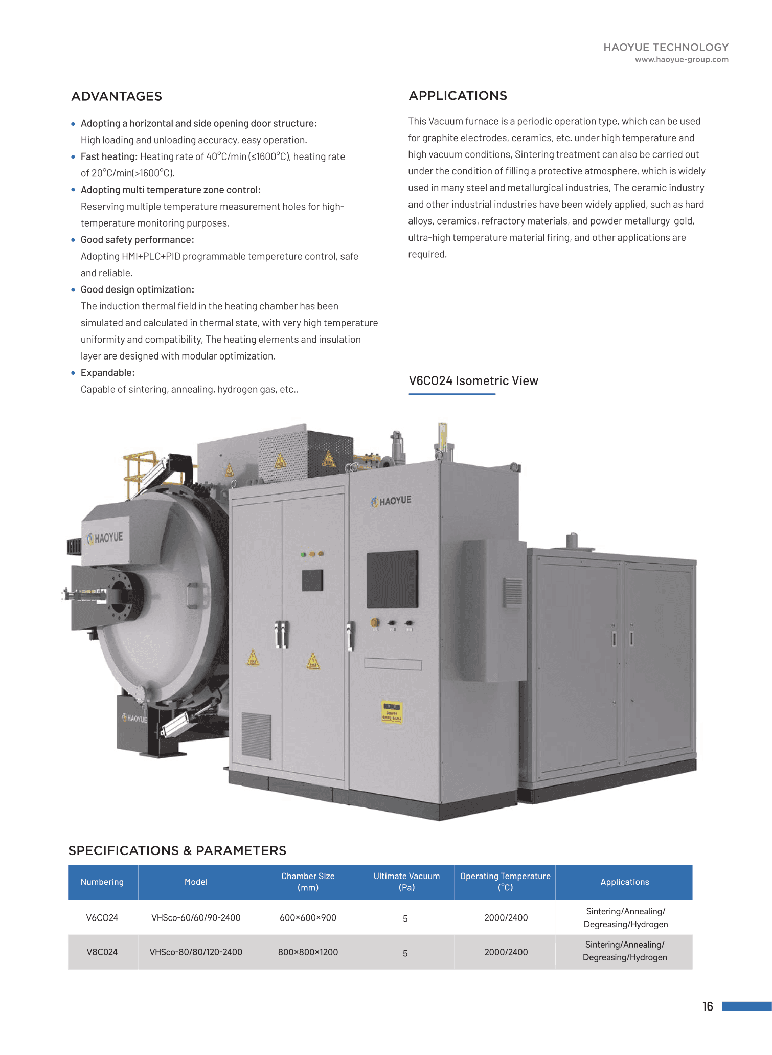 V Series vacuum furnace brochure page 9
