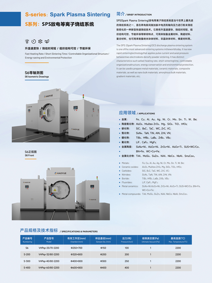 S series SPARK PLASMA SINTERING SYSTEM